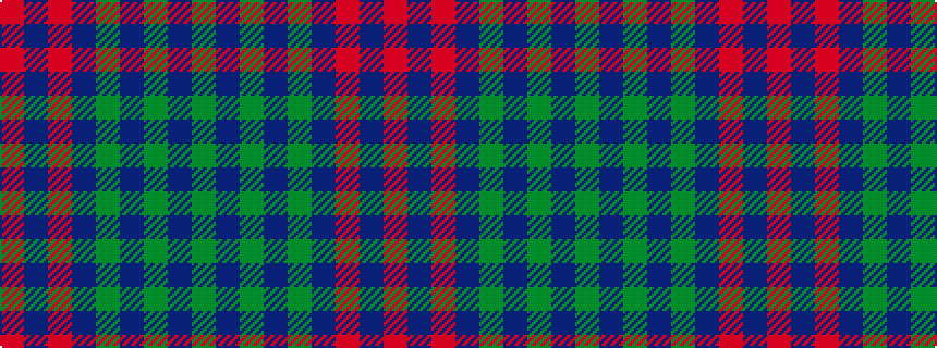 idealised woven sample of pattern GBGBGBRBR