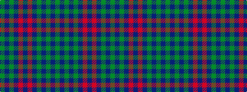 idealised woven sample of pattern GBGBGBRBRBGBG