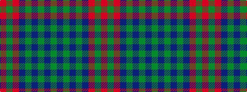 idealised woven sample of pattern GBGBGBRGR