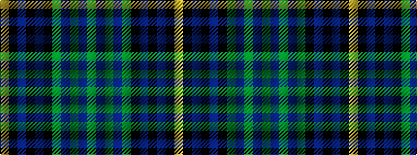 idealised woven sample of pattern GBGBGKBKBKY