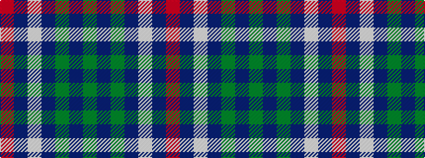 idealised woven sample of pattern GBGBWBR