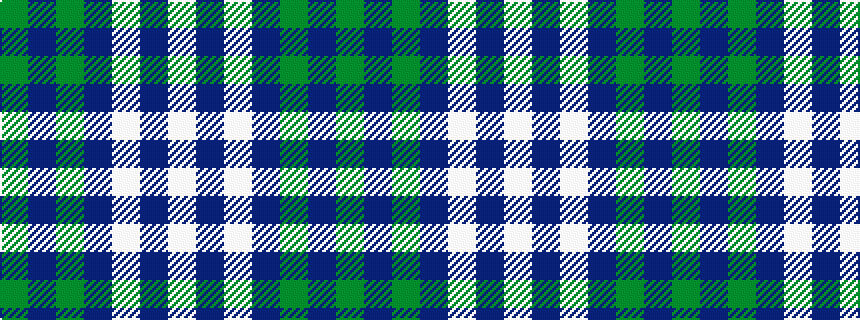 idealised woven sample of pattern GBGBWBW