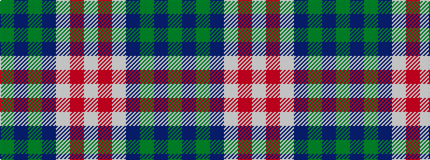idealised woven sample of pattern GBGBWRW