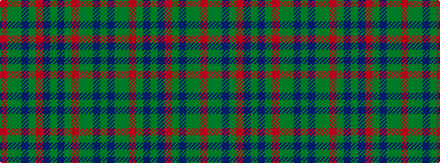 idealised woven sample of pattern GBGGRGBGBRGBGGR
