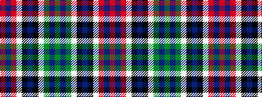idealised woven sample of pattern GBGWKBKWRBR