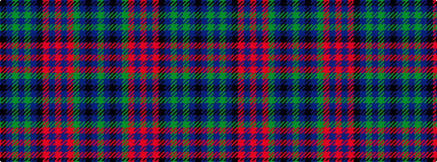 idealised woven sample of pattern GBKBGRBRBRKBGBGBK