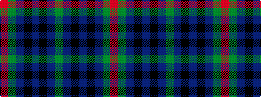 idealised woven sample of pattern GBKBKBGR