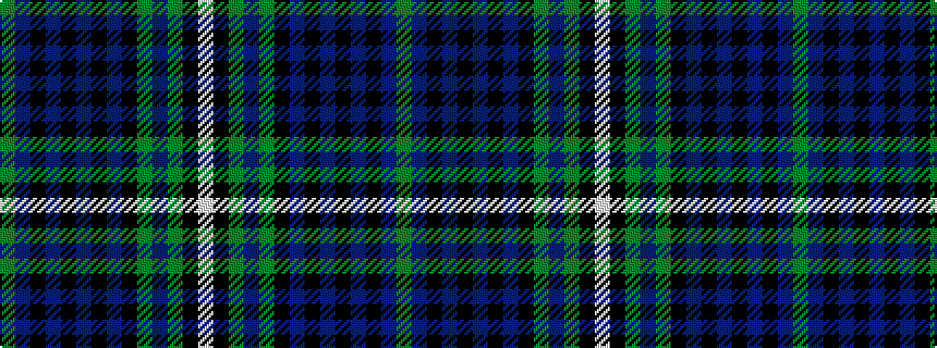 idealised woven sample of pattern GBKBKBKBKGBGKW