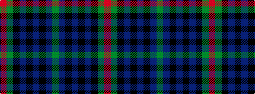 idealised woven sample of pattern GBKBKBKGR