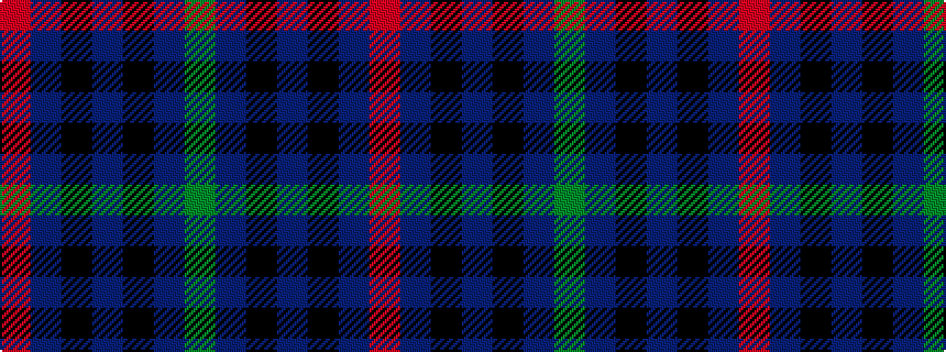 idealised woven sample of pattern GBKBKBR