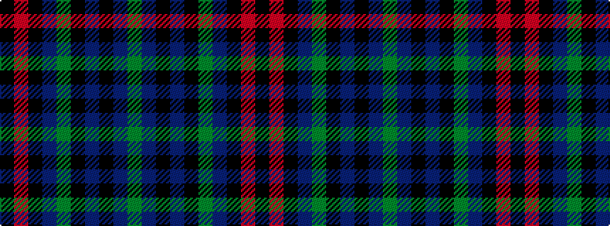 idealised woven sample of pattern GBKBKGBKRK