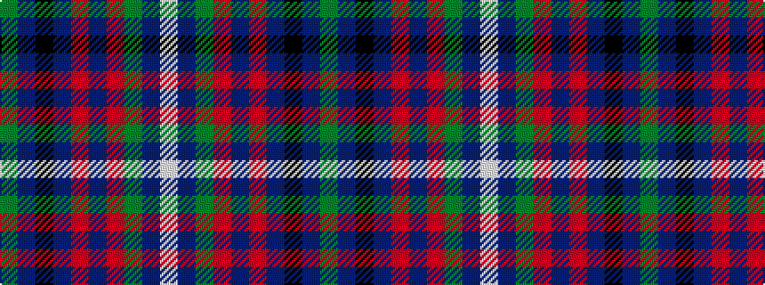 idealised woven sample of pattern GBKBRBRGBW