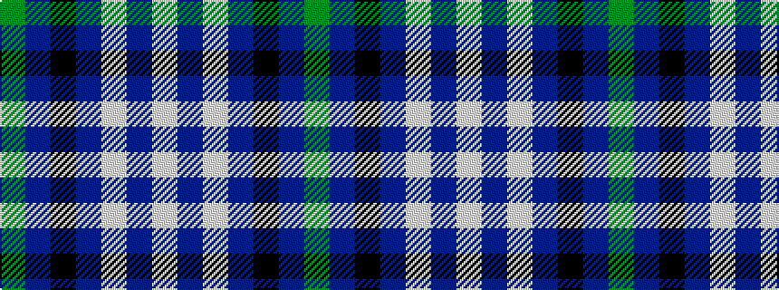 idealised woven sample of pattern GBKBWBW