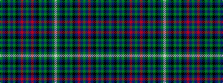 idealised woven sample of pattern GBKGBGKBRBGBRBKGBGKBGW