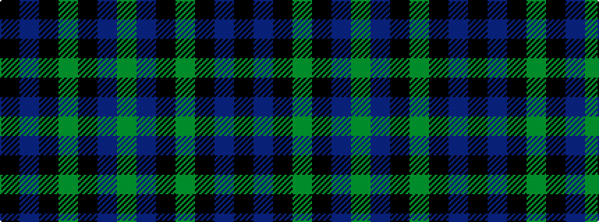 idealised woven sample of pattern GBKGKBK