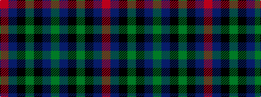 idealised woven sample of pattern GBKGKBR