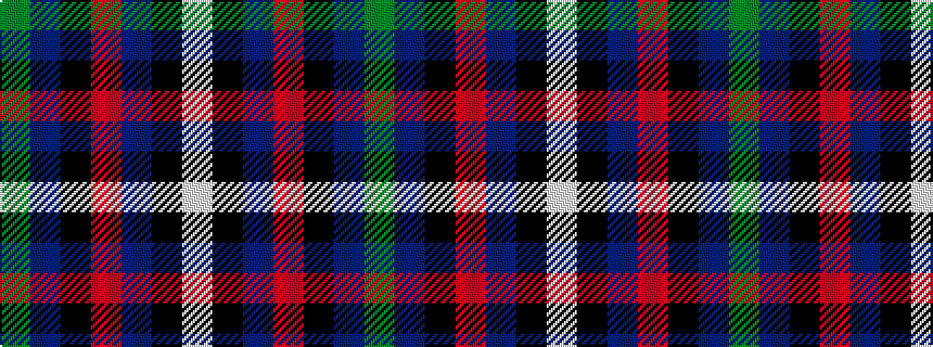 idealised woven sample of pattern GBKRBKW