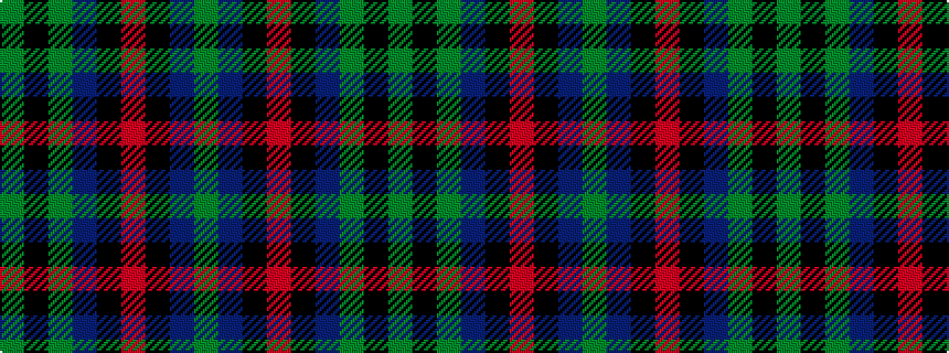 idealised woven sample of pattern GBKRKBGKG