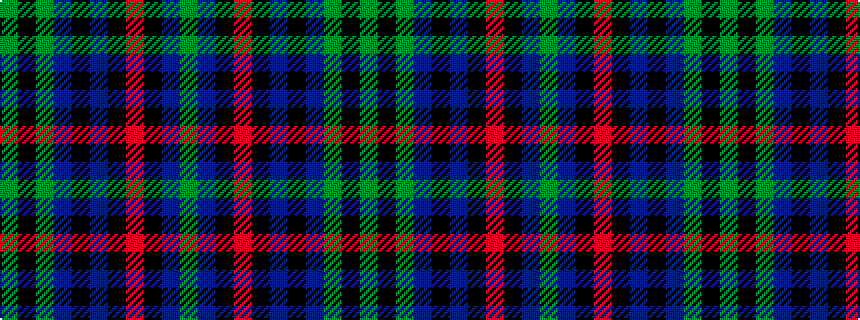idealised woven sample of pattern GBKRKBKBGKG