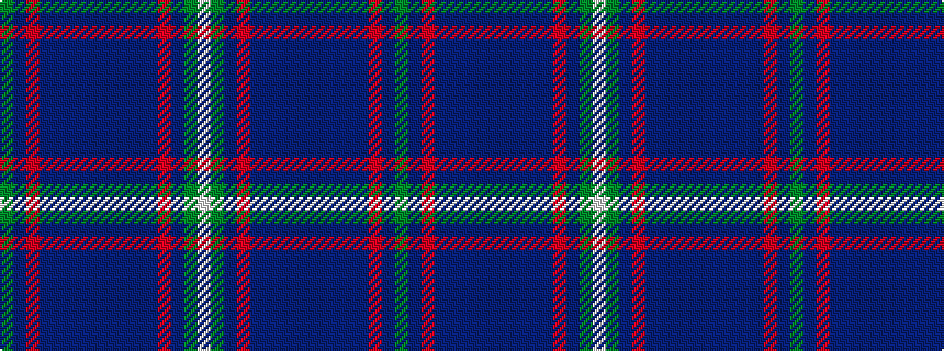 idealised woven sample of pattern GBRBBBBBBBBBRBGW