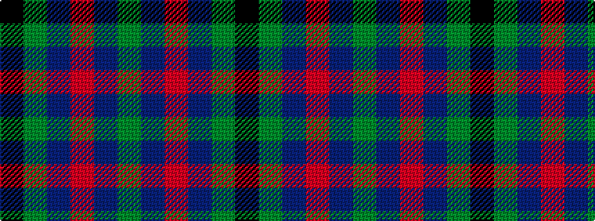 idealised woven sample of pattern GBRBGK