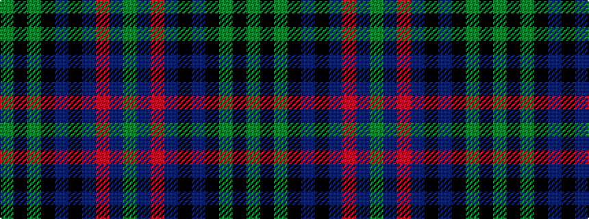 idealised woven sample of pattern GBRBKBKGKG