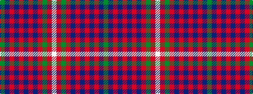 idealised woven sample of pattern GBRBRBRBRGRW