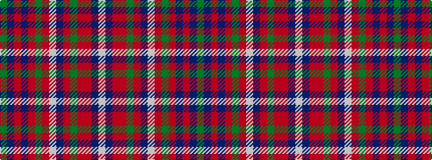 idealised woven sample of pattern GBRBRGRWBRGRRBW
