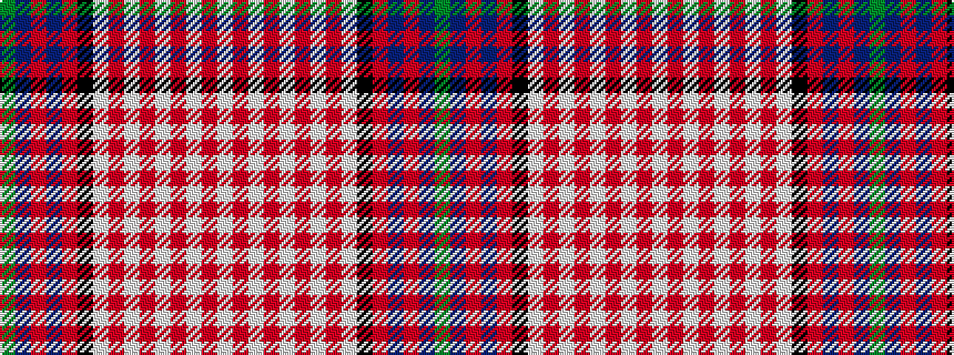 idealised woven sample of pattern GBRBRKWRWRWRWRW