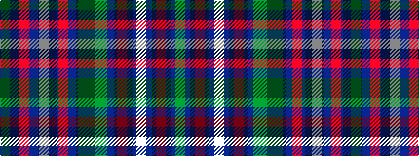 idealised woven sample of pattern GBRBWBRBGG