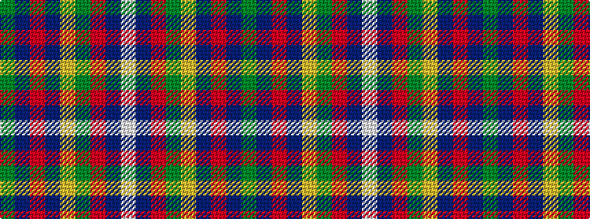 idealised woven sample of pattern GBRBYGRBW