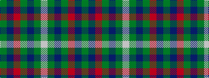 idealised woven sample of pattern GBRGBGW