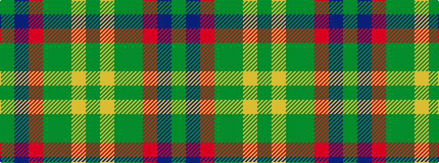 idealised woven sample of pattern GBRGGYG