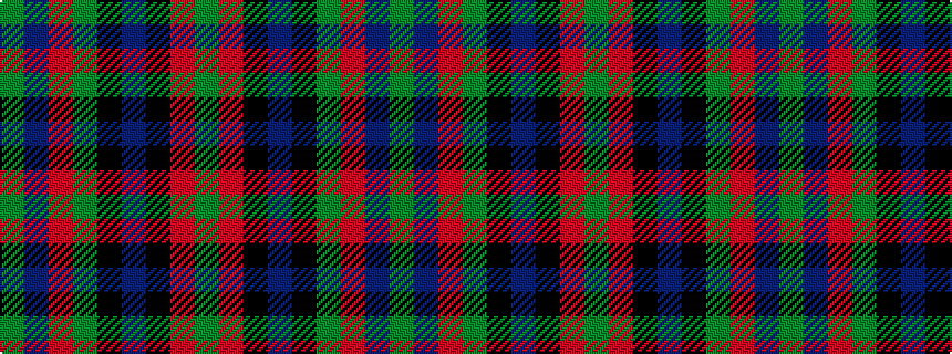 idealised woven sample of pattern GBRGKBKRG