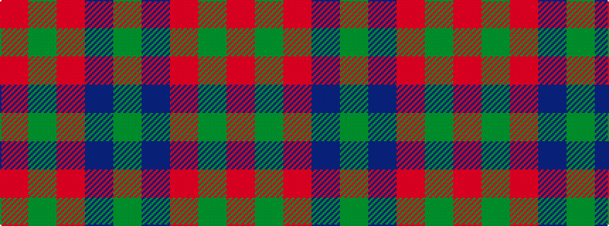 idealised woven sample of pattern GBRGR