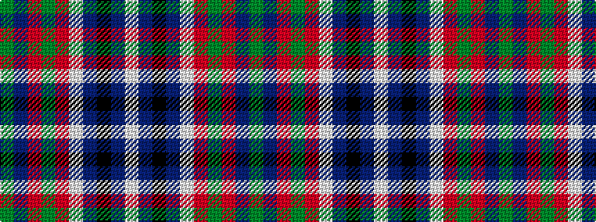 idealised woven sample of pattern GBRGRWBKBW