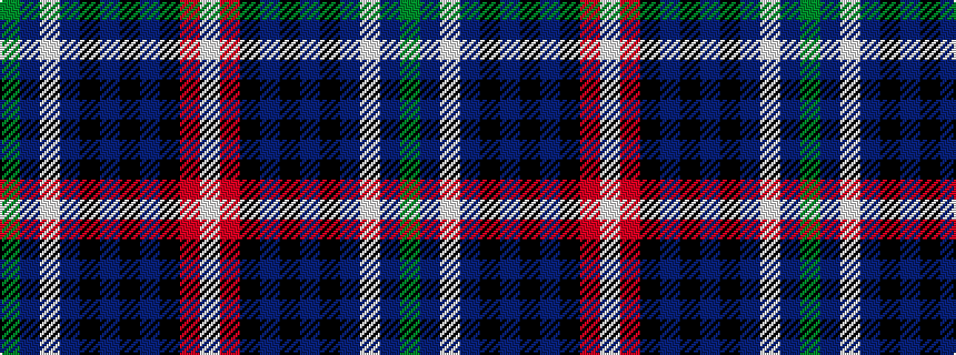 idealised woven sample of pattern GBWBKBKBKRW
