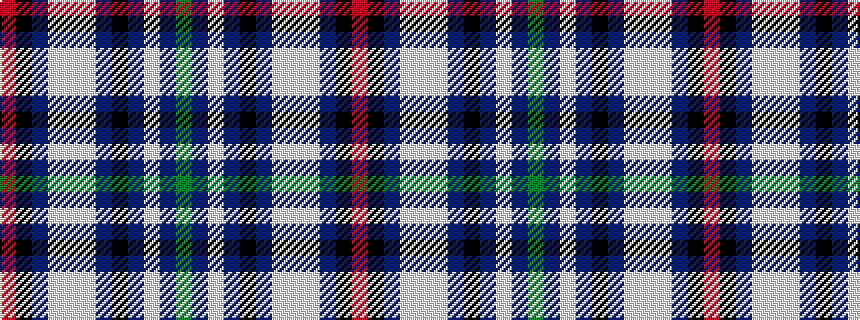 idealised woven sample of pattern GBWBKBWWWBKR