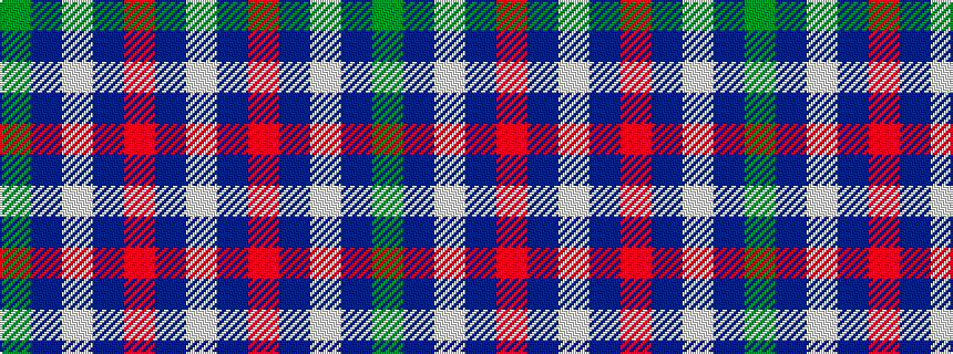 idealised woven sample of pattern GBWBRBW