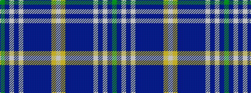 idealised woven sample of pattern GBWBWBBBBBBYW