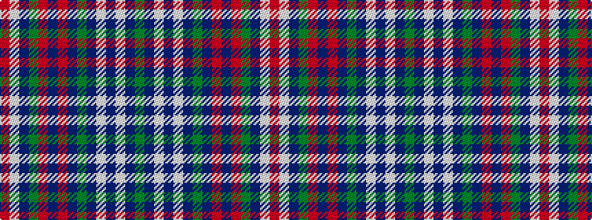idealised woven sample of pattern GBWBWBGBRBRGBWR