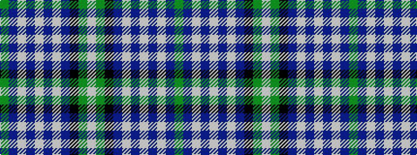 idealised woven sample of pattern GBWBWBWBKGW