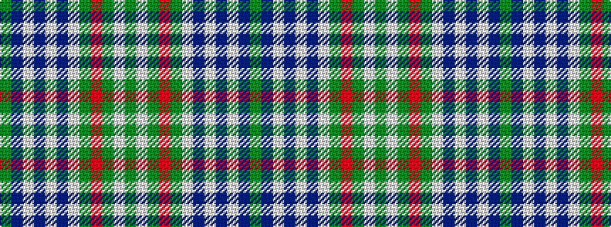 idealised woven sample of pattern GBWBWBWGRGWG