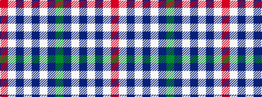 idealised woven sample of pattern GBWBWBWR