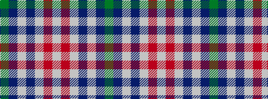 idealised woven sample of pattern GBWBWRW