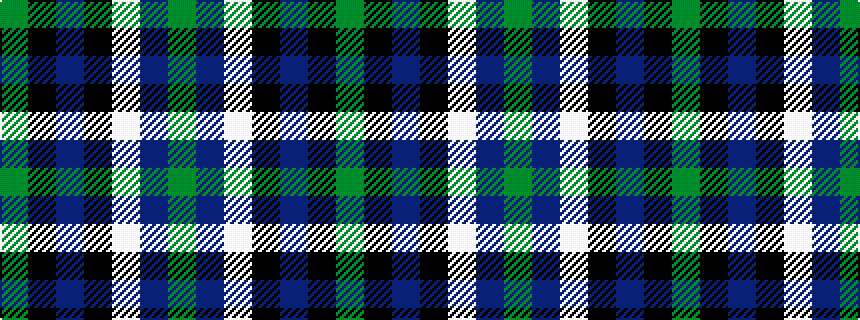 idealised woven sample of pattern GBWKBKG
