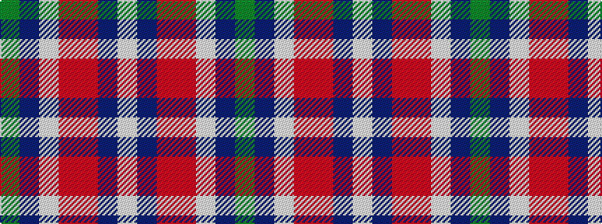 idealised woven sample of pattern GBWRRBW