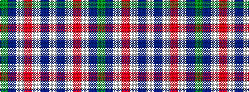 idealised woven sample of pattern GBWRWBW
