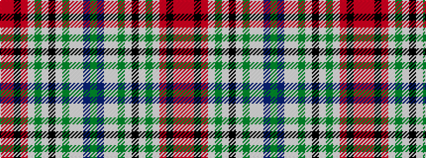 idealised woven sample of pattern GBWWGWKWGWRKRR