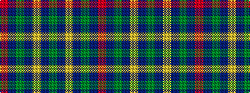 idealised woven sample of pattern GBYBGBR